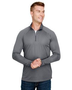 A4 N4268 - Adult Daily Polyester 1/4 Zip Grafito