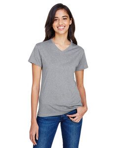 A4 NW3381 - Ladies Topflight Heather V-Neck T-Shirt Athletic Heather