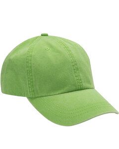 Adams AD969 - 6-Panel Low-Profile Washed Pigment-Dyed Cap Verde Neón