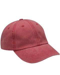 Adams AD969 - 6-Panel Low-Profile Washed Pigment-Dyed Cap Rojo