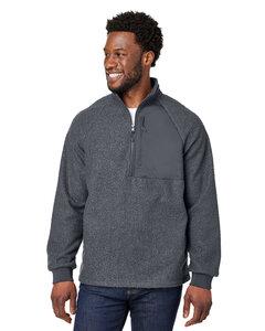 North End NE713 - Men's Aura Sweater Fleece Quarter-Zip Carbon/Carbon