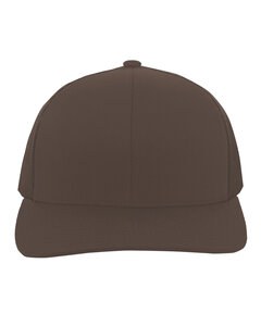 Pacific Headwear 104C - Trucker Snapback Hat Marron oscuro