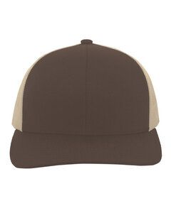 Pacific Headwear 104C - Trucker Snapback Hat Brown/Khaki