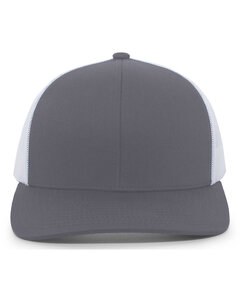 Pacific Headwear 104C - Trucker Snapback Hat Graphite/White