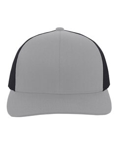 Pacific Headwear 104C - Trucker Snapback Hat Hth Gry/Lt Char