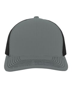 Pacific Headwear 104S - Contrast Stitch Trucker Snapback Graphite/Black