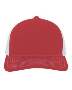 Pacific Headwear 104S - Contrast Stitch Trucker Snapback Red White