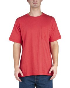 Berne BSM38 - Men's Lightweight Performance Pocket T-Shirt De color rojo oscuro