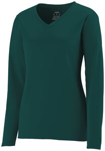Augusta Sportswear 1788 - Remera manga larga de mujer con propiedades que absorbe la humedad Verde oscuro