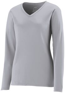 Augusta Sportswear 1788 - Remera manga larga de mujer con propiedades que absorbe la humedad Plata
