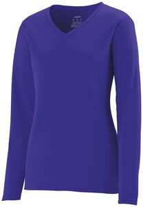 Augusta Sportswear 1788 - Remera manga larga de mujer con propiedades que absorbe la humedad Purple (Hlw)
