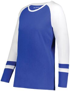 Augusta Sportswear 2917 - Ladies Fanatic 2.0 Long Sleeve Tee Royal/White