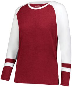 Augusta Sportswear 2917 - Ladies Fanatic 2.0 Long Sleeve Tee Scarlet/White