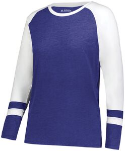 Augusta Sportswear 2917 - Ladies Fanatic 2.0 Long Sleeve Tee Purple/White