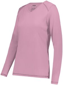 Augusta Sportswear 6847 - Ladies Super Soft Spun Poly Long Sleeve Tee Dusty Rose