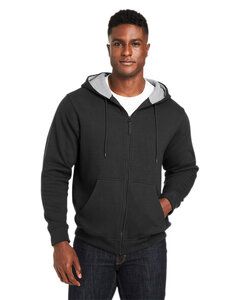 Harriton M711 - Men's ClimaBloc Lined Heavyweight Hooded Sweatshirt Negro