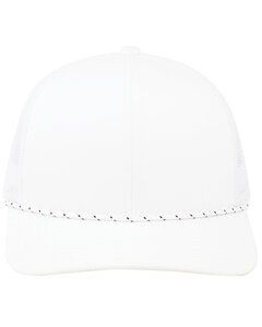 Pacific Headwear 104BR - Trucker Snapback Braid Cap Blanco