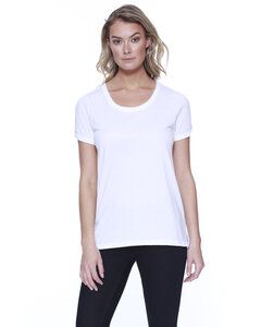 StarTee ST1815 - Ladies Cotton/Modal Open Shoulder Blanco