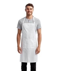 Artisan Collection by Reprime RP154 - Unisex 'Colours' Sustainable Pocket Bib Apron Blanco