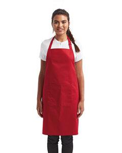 Artisan Collection by Reprime RP154 - Unisex 'Colours' Sustainable Pocket Bib Apron Rojo