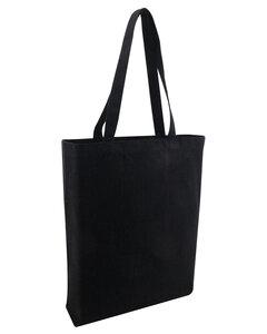 OAD OAD106R - Midweight Recycled Cotton Gusseted Tote Negro reciclado