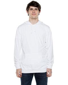 Beimar AHJ701 - Unisex 4.5 oz. Long-Sleeve Jersey Hooded T-Shirt Blanco