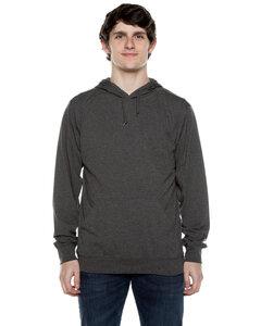 Beimar AHJ701 - Unisex 4.5 oz. Long-Sleeve Jersey Hooded T-Shirt Carbón de leña Heather