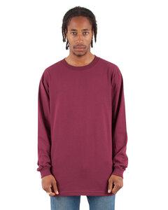 Shaka Wear SHALS - Adult 6 oz., Active Long-Sleeve T-Shirt Borgoña