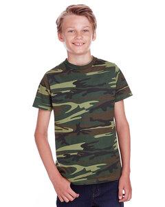 Code V C52207 - Youth Camo T-Shirt Green Woodland