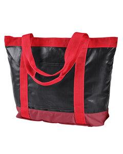 BAGedge BE254 - All-Weather Tote Negro / Rojo