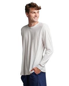 Russell Athletic 64LTTM - Unisex Essential Performance Long-Sleeve T-Shirt Blanco