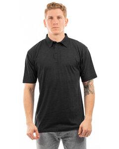 Burnside B0800 - Men's Fader Jersey Polo Heather Charcoal