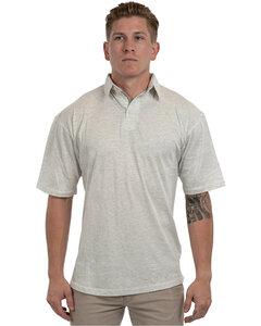 Burnside B0800 - Men's Fader Jersey Polo Heather Ecru