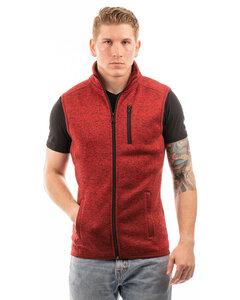 Burnside B3910 - Men's Sweater Knit Vest Heather Red