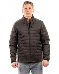 Burnside B8713 - Adult Box Quilted Puffer Jacket Negro
