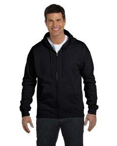 Hanes P180 - Adult 7.8 oz. EcoSmart® 50/50 Full-Zip Hooded Sweatshirt Negro