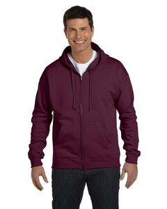 Hanes P180 - Adult 7.8 oz. EcoSmart® 50/50 Full-Zip Hooded Sweatshirt Granate