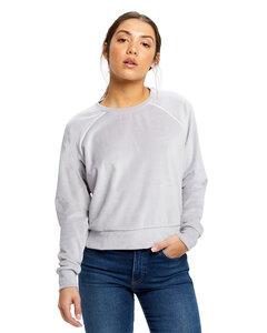 US Blanks US538 - Ladies Velour Long Sleeve Crop T-Shirt