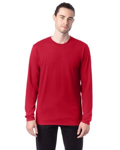 Hanes 498L - Adult Perfect-T Long-Sleeve T-Shirt De color rojo oscuro