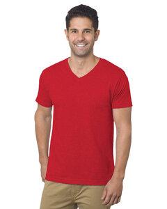 Bayside BA5025 - Unisex 4.2 oz., Fine Jersey V-Neck T-Shirt Rojo