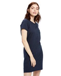 US Blanks US401 - Ladies Cotton T-Shirt Dress Azul Marino