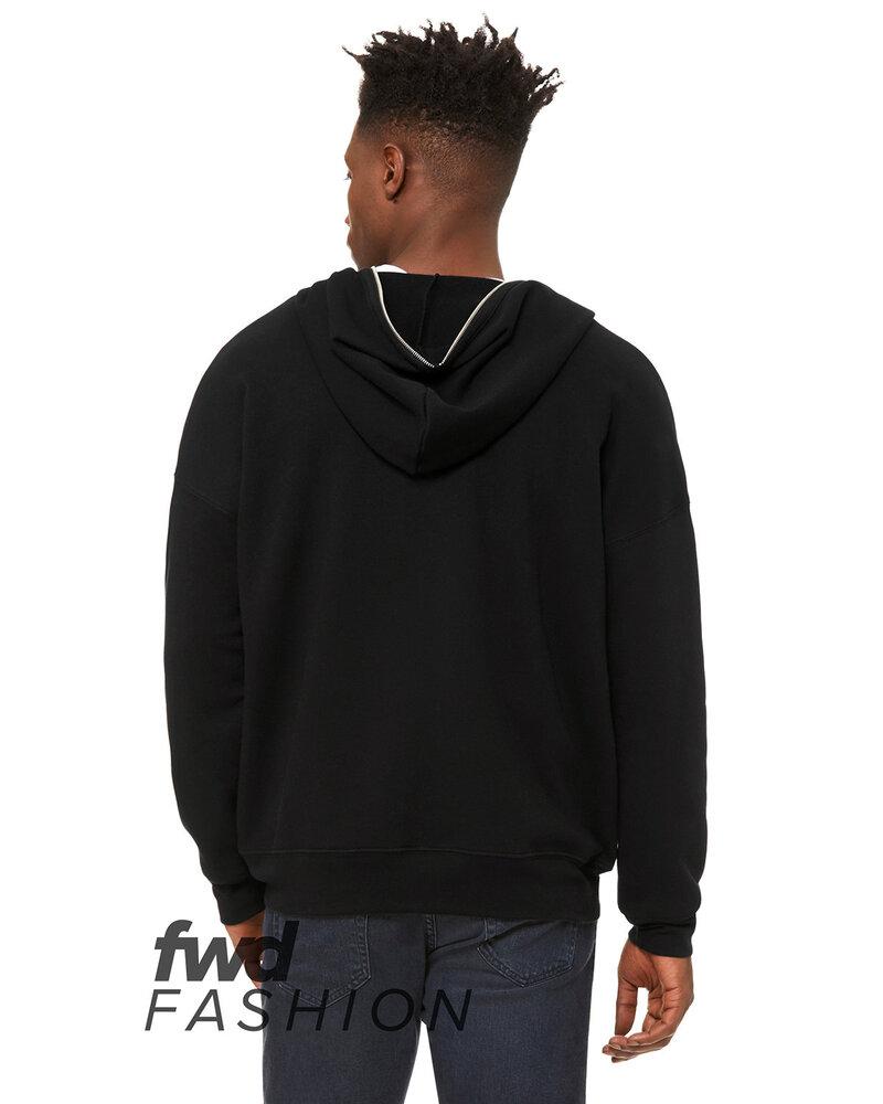 Bella+Canvas 3741 - FWD Fashion Unisex Full-Zip Fleece with Zippered Hood