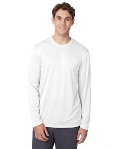 Hanes 482L - Adult Cool DRI® with FreshIQ Long-Sleeve Performance T-Shirt Blanco