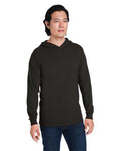 Fruit of the Loom 4930LSH - Men's HD Cotton Jersey Hooded T-Shirt Black Ink