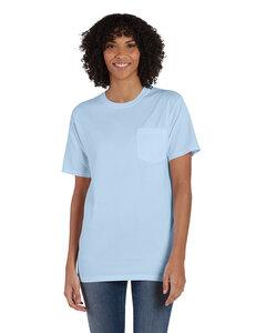ComfortWash by Hanes GDH150 - Unisex Garment-Dyed T-Shirt with Pocket Soothing Blue
