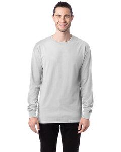 ComfortWash by Hanes GDH200 - Unisex Garment-Dyed Long-Sleeve T-Shirt Blanco