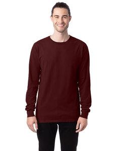 ComfortWash by Hanes GDH200 - Unisex Garment-Dyed Long-Sleeve T-Shirt Granate