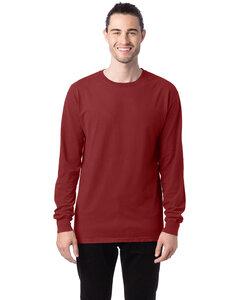 ComfortWash by Hanes GDH200 - Unisex Garment-Dyed Long-Sleeve T-Shirt Cayenne