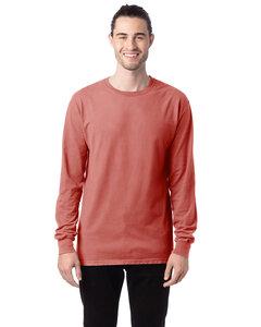 ComfortWash by Hanes GDH200 - Unisex Garment-Dyed Long-Sleeve T-Shirt Nantucket Red