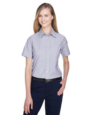 Harriton M600SW - Ladies Short-Sleeve Oxford with Stain-Release